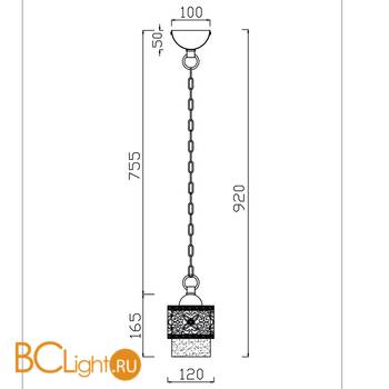 Подвесной светильник Freya Teofilo FR2200-PL-01-G - Схема