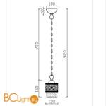 Подвесной светильник Freya Teofilo FR2200-PL-01-BZ - Схема