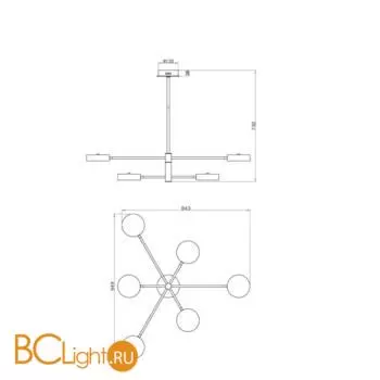 Подвесной светильник Freya Tibo FR6048CL-L6GR - Фото 0