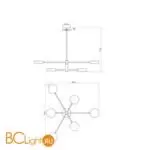 Подвесной светильник Freya Tibo FR6048CL-L6GR - Фото 0