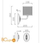 Бра Freya Timone FR5100-WL-01-WG - Схема
