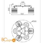 Потолочная люстра Freya Timone FR5100-CL-03-BR - Схема