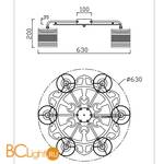 Потолочная люстра Freya Timone FR5100-CL-06-BR - Схема