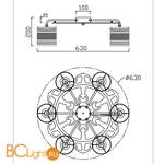 Потолочная люстра Freya Timone FR5100-CL-06-WG - Схема