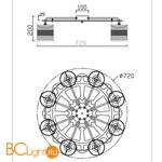Потолочная люстра Freya Timone FR5100-CL-08-WG - Схема