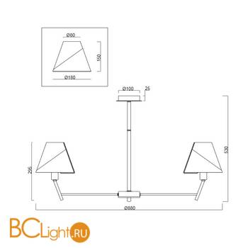 Люстра Freya Vanessa FR5084PL-07G - Схема
