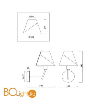 Бра Freya Vanessa FR5084WL-01G - Схема
