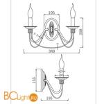 Бра Freya Velia FR2046-WL-02-BR - Схема