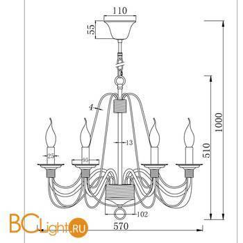Люстра Freya Velia FR2046-PL-06-WG - Схема