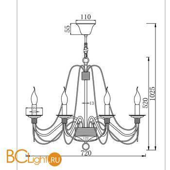 Люстра Freya Velia FR2046-PL-08-WG - Схема