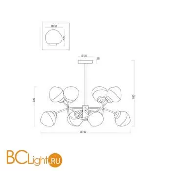 Люстра Freya Volani FR8017PL-08MG - Фото 1