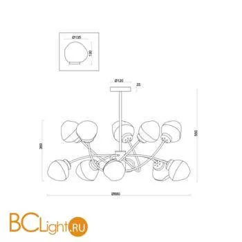 Люстра Freya Volani FR8017PL-10MG - Фото 0