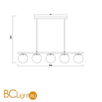 Подвесной светильник Freya Zing FR5199PL-05BS - Фото 2