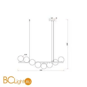 Подвесной светильник Freya Zing FR5199PL-08BS1 - Фото 7