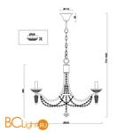 Люстра Freya Zoe FR2009PL-05G - Схема