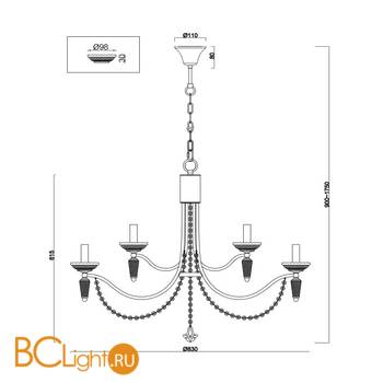 Люстра Freya Zoe FR2009PL-12G - Схема