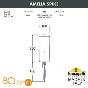 Садово-парковый фонарь Fumagalli Amelia DR2.572.000.AYF1R - Схема