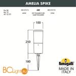 Садово-парковый фонарь Fumagalli Amelia DR2.572.000.WYF1R - Схема