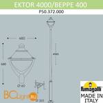 Садово-парковый фонарь Fumagalli Beppe P50.372.000.AXH27 - Схема