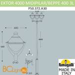 Садово-парковый фонарь Fumagalli Beppe P50.372.A30.LXH27 - Схема