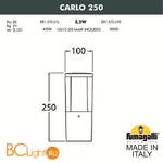Садово-парковый фонарь Fumagalli Carlo DR1.573.000.AXU1L - Схема