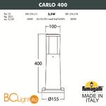 Садово-парковый фонарь Fumagalli Carlo DR1.574.000.AXU1L - Схема