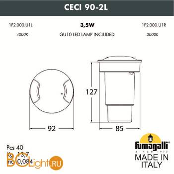 Встраиваемый светильник Fumagalli Ceci 1F2.000.000.LXU1L - Схема