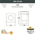 Встраиваемый светильник Fumagalli Ceci 1F4.000.000.AXU1L - Схема