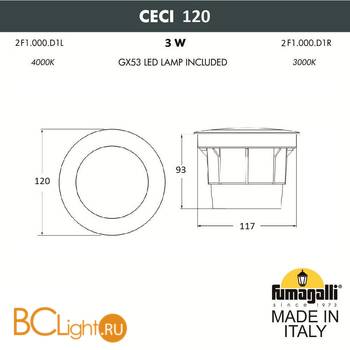 Встраиваемый светильник Fumagalli Ceci 2F1.000.000.LXG1L - Схема