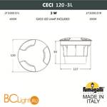 Встраиваемый светильник Fumagalli Ceci 2F3.000.000.AXG1L - Схема