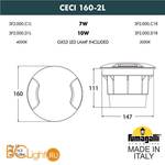 Встраиваемый светильник Fumagalli Ceci 3F2.000.000.AXD1L - Схема