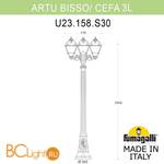 Садово-парковый фонарь Fumagalli Cefa U23.158.S30.AXF1R - Схема