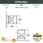 Уличный настенный светильник Fumagalli Ester DS1.560.000.LXD1L - Схема