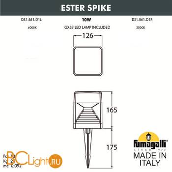 Садово-парковый фонарь Fumagalli Ester DS1.561.000.AXD1L - Схема
