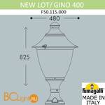 Садово-парковый фонарь Fumagalli Gino F50.115.000.AXE27 - Схема