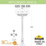 Садово-парковый фонарь Fumagalli Globe 250 G25.158.S30.WYE27 - Схема