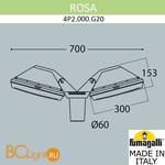 Садово-парковый фонарь Fumagalli Guizeppe 4P2.000.G20.WYE28 - Схема
