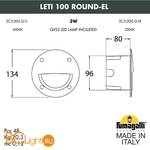 Встраиваемый светильник Fumagalli Leti 2C3.000.000.WYG1L - Схема
