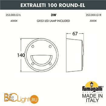 Уличный настенный светильник Fumagalli Leti 2S3.000.000.WYG1L - Схема