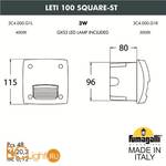 Встраиваемый светильник Fumagalli Leti 3C4.000.000.AYG1L - Схема