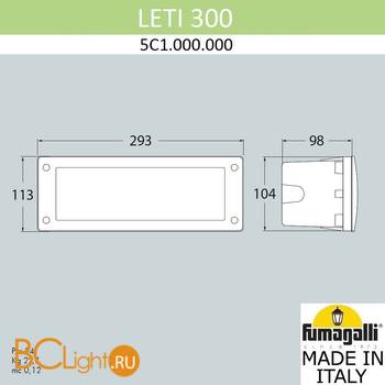 Встраиваемый светильник Fumagalli Leti 5C1.000.000.LYE27 - Схема