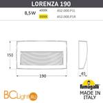 Уличный настенный светильник Fumagalli Lorenza AS2.000.000.AXK1L - Схема