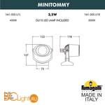 Уличный настенный светильник Fumagalli Minitommy 1M1.000.000.WXU1L - Схема
