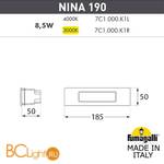 Встраиваемый светильник Fumagalli Nina 7C1.000.000.WYJ1L - Схема