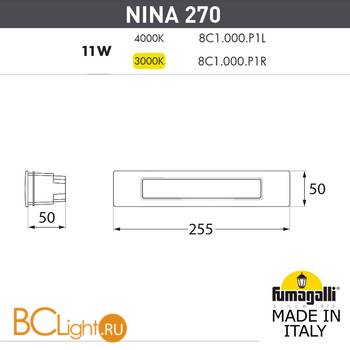 Встраиваемый светильник Fumagalli Nina 8C1.000.000.WYJ1L - Схема