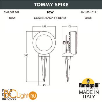 Садово-парковый фонарь Fumagalli Tommy 2M1.001.000.AXD1L - Схема