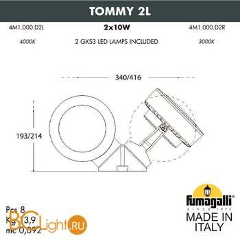 Уличный настенный светильник Fumagalli Tommy 4M1.000.000.AXD2L - Схема