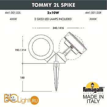 Садово-парковый фонарь Fumagalli Tommy 4M1.001.000.AXD2L - Схема