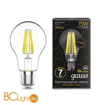 Лампа Gauss LED Graphene A60 E27 15W 1660lm 2700К 102802115