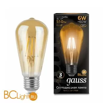 Лампа Gauss LED Retro ST64 Filament 102802006